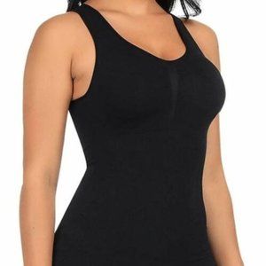 WomanOcean Cami Tank Top w/"5 Zones" InstaShaper Tech Size Large Black Brand New